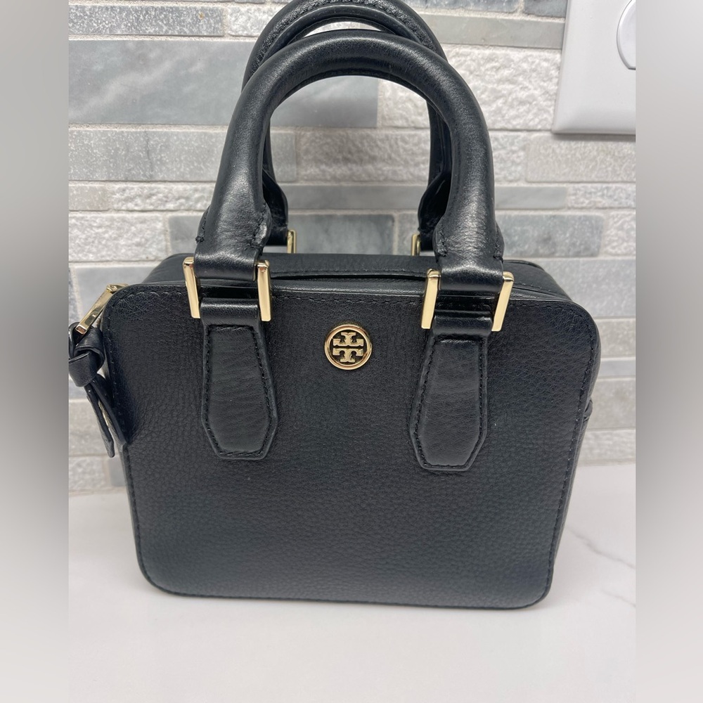 Tory Burch Mini Landon Boxy satchel crossbody/clutch. Pebbled leather